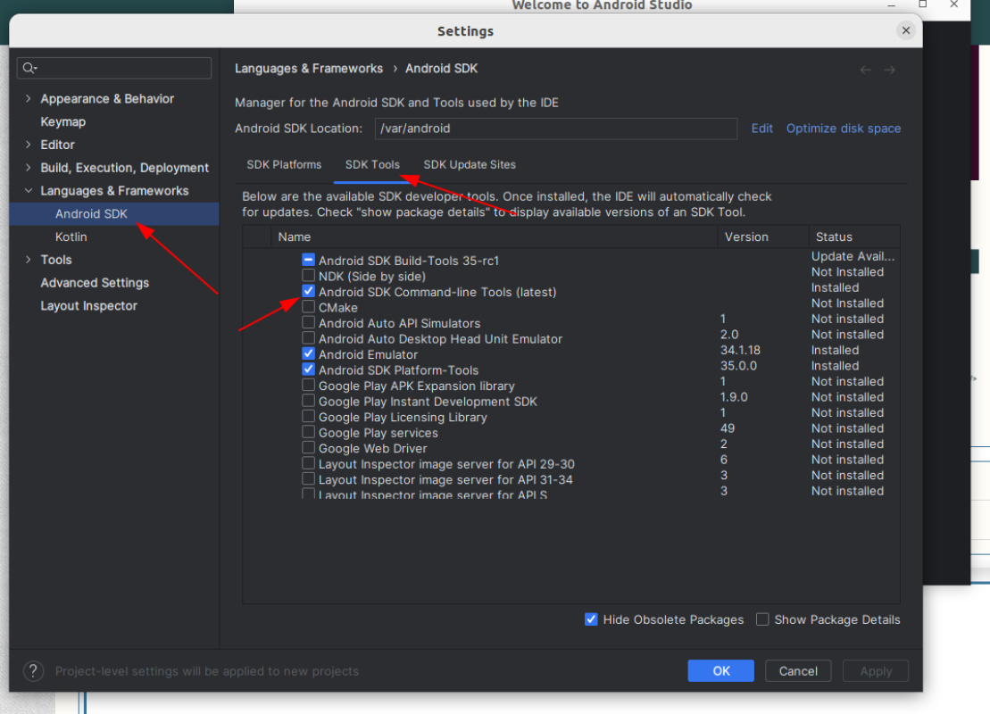 cmdline-tools component is missing - img2